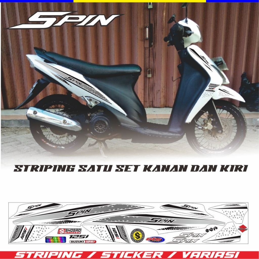 STIKER TERBARU STRIPING SPIN 125 SR / STIKER SPIN 125 / SR / SPIN / STIKER / STICKER