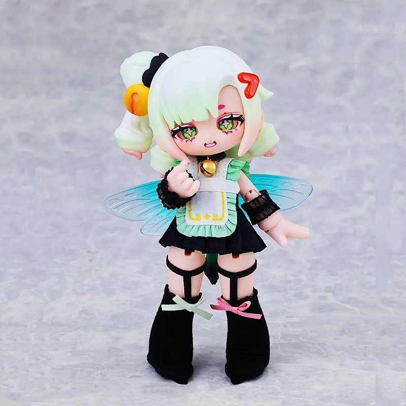 Kukaka Insect Cafe Serie Ob11 1/12 Bjd Movable Doll Toys Caixa Surpresa Action Figure Cute Model Bir