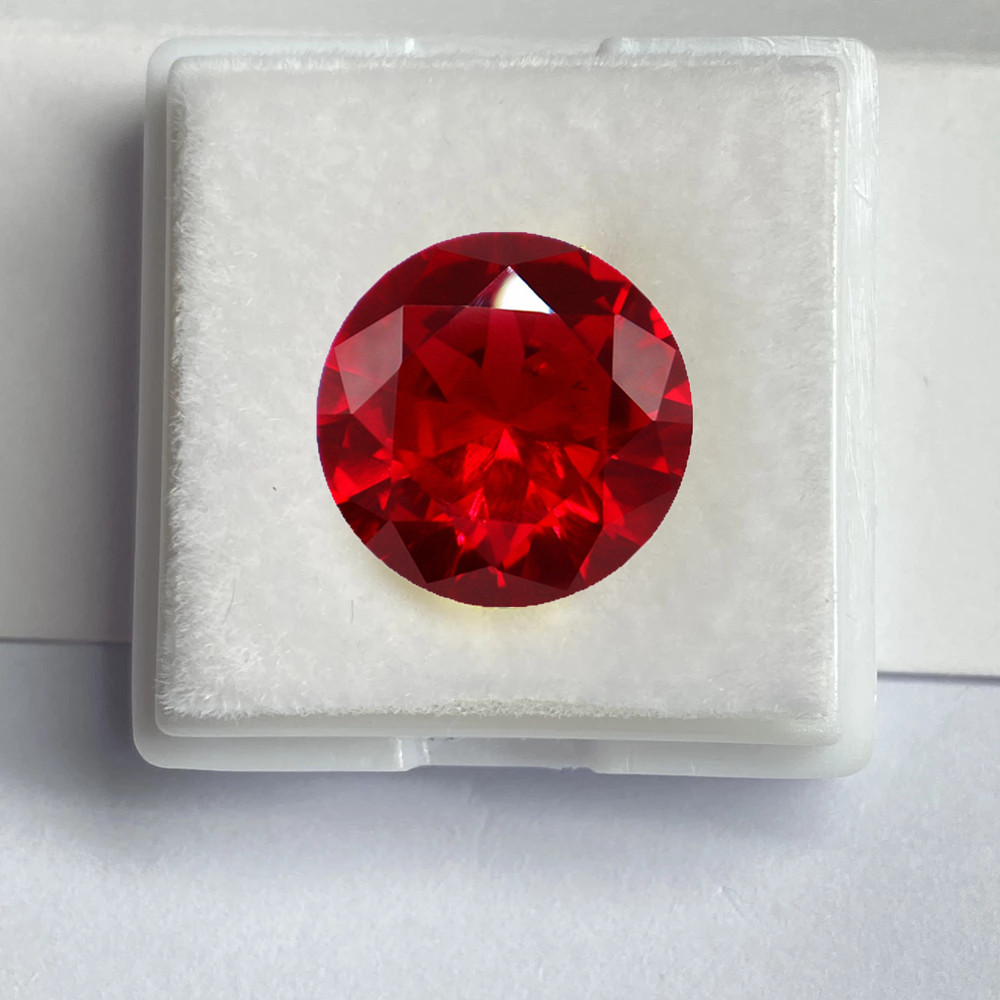 Large Red Ruby Round Cut VVS Gem 12.0mm 10.50ct Natural Mined Sri-Lanka Garnet Ruby