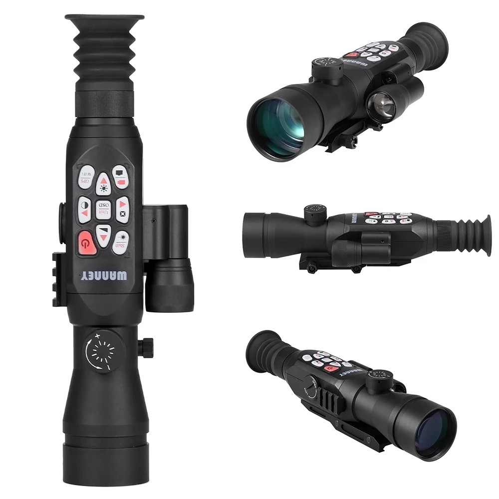 Digital WIFI Sniper Scope HD Infrared Night Vision Sight Monocular Riflescope Ranging Aiming Device 