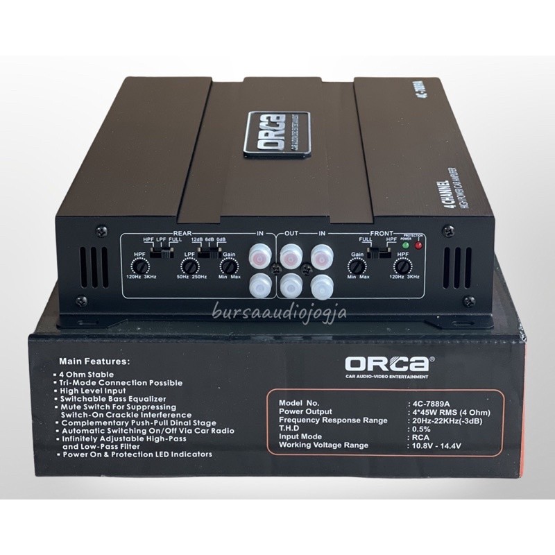 Power 4 Channel Audio Mobil Power Orca 7889 A Amplifier 8000 Watts