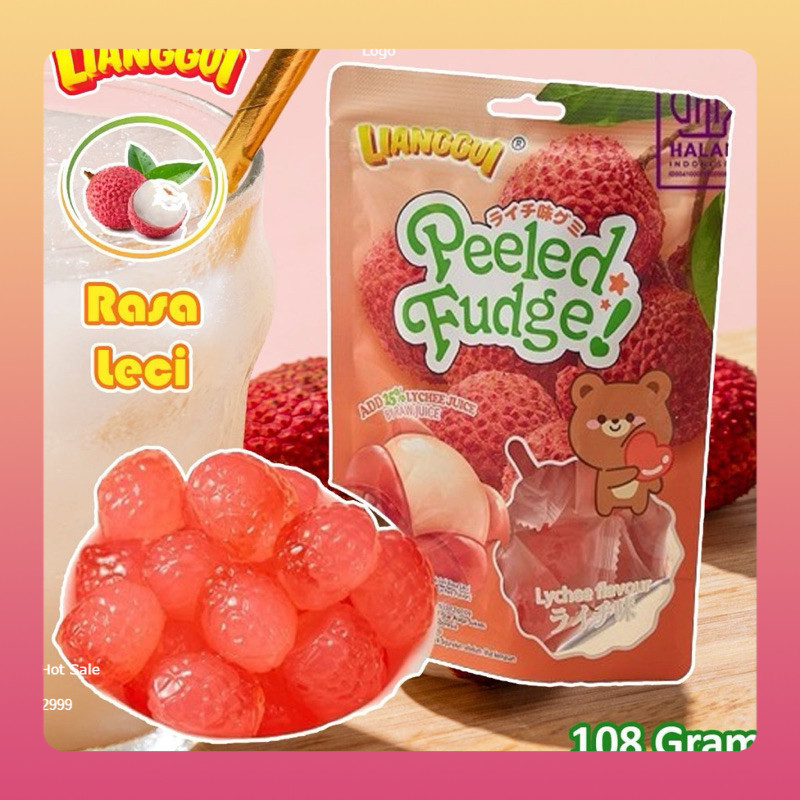 

[Permen kupas halal]LIANGGUI Peeled Fudge (Permen Kupas) permen kupas Permen buah cemilan manis| Permen Lunak Aneka Buah Viral | Candy Jelly Gummies Manggo Permen Lunak Rasa stroberi Jeruk 108 Gram