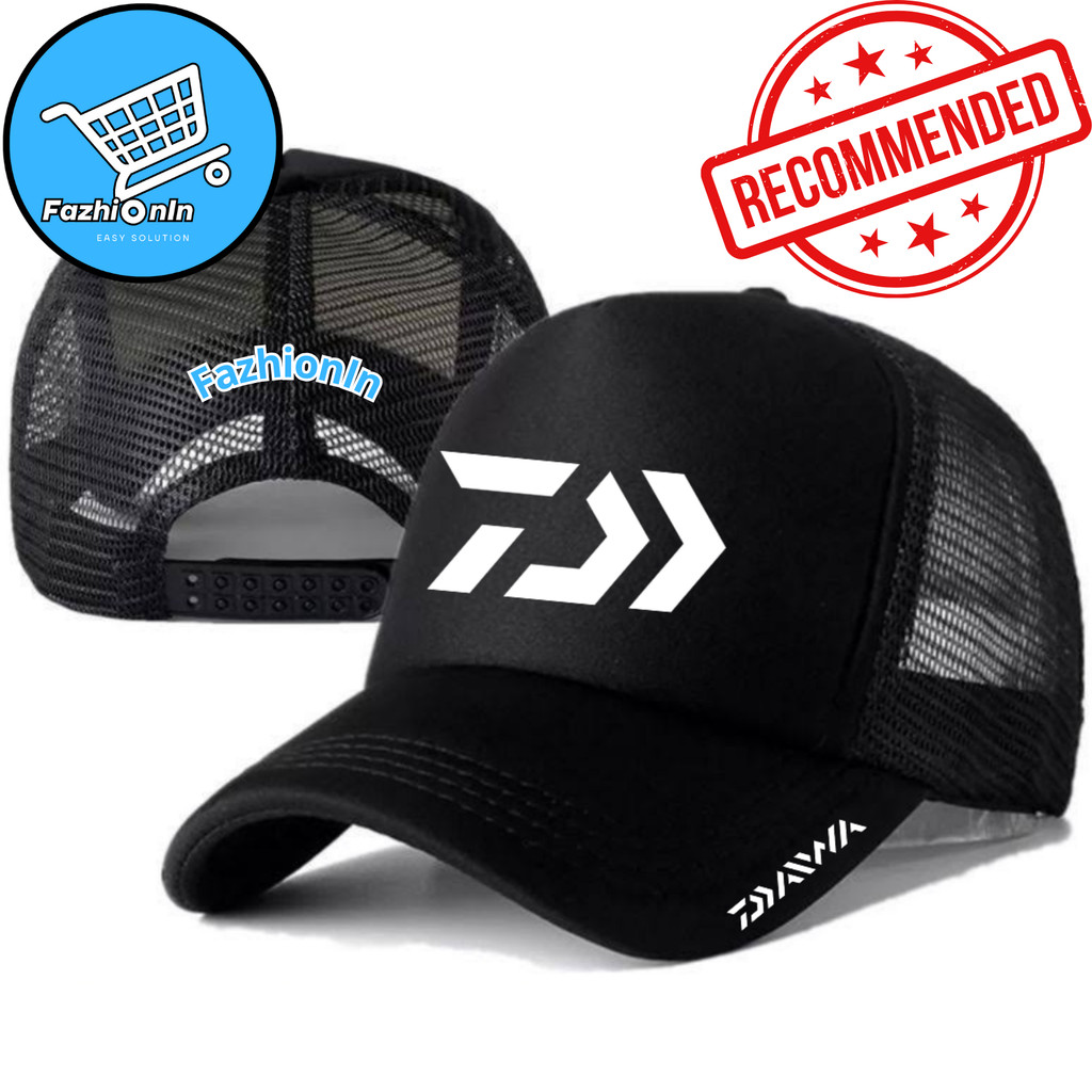 FazhiionIn Topi Trucker DAIWA - Topi Distro DAIWA Logo - Topi DAIWA Premium - Topi Pria Dewasa - Top