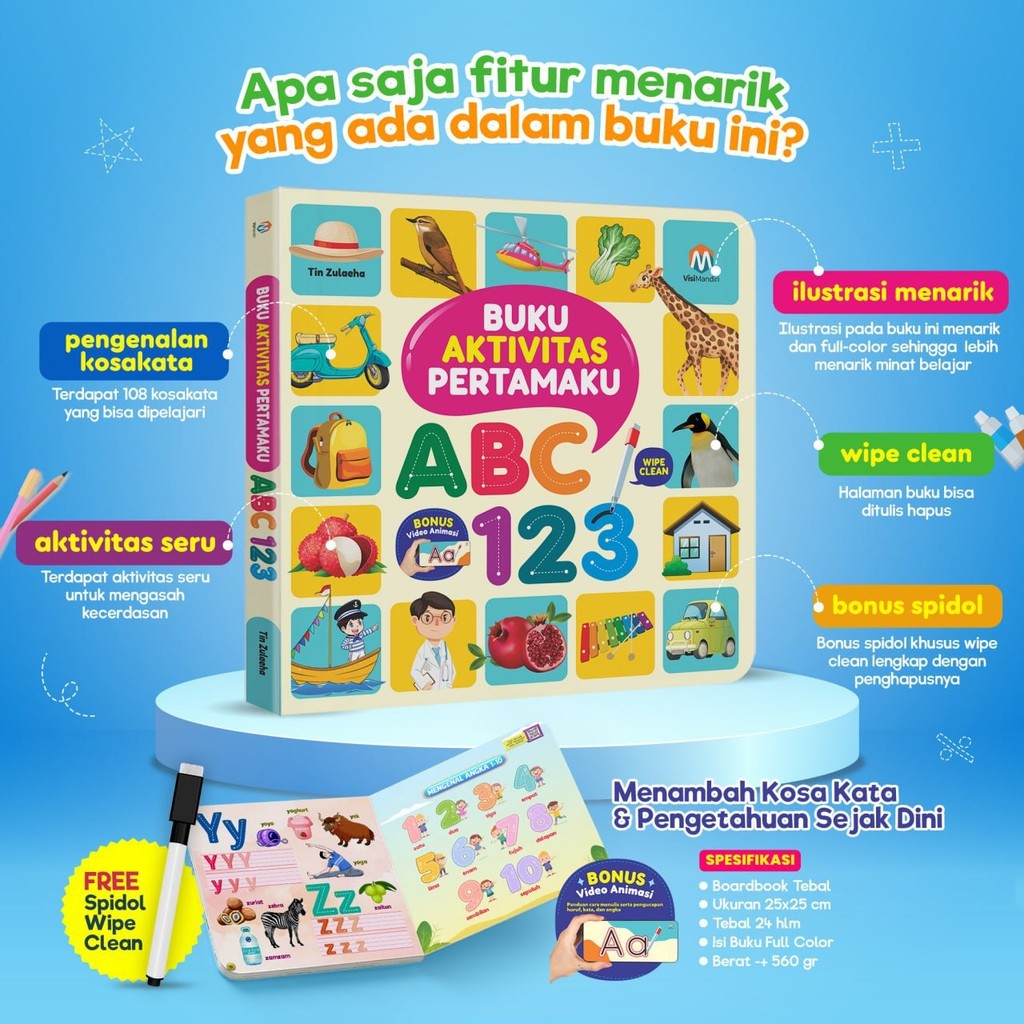 Buku Aktivitas Pertamaku ABC 123 Buku Anak