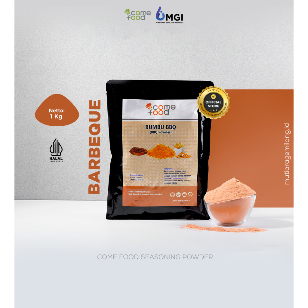 

. Comefood Seasoning Powder Bumbu Tabur BBQ Bumbu Snack Cemilan Aneka Rasa Premium Import 1kg