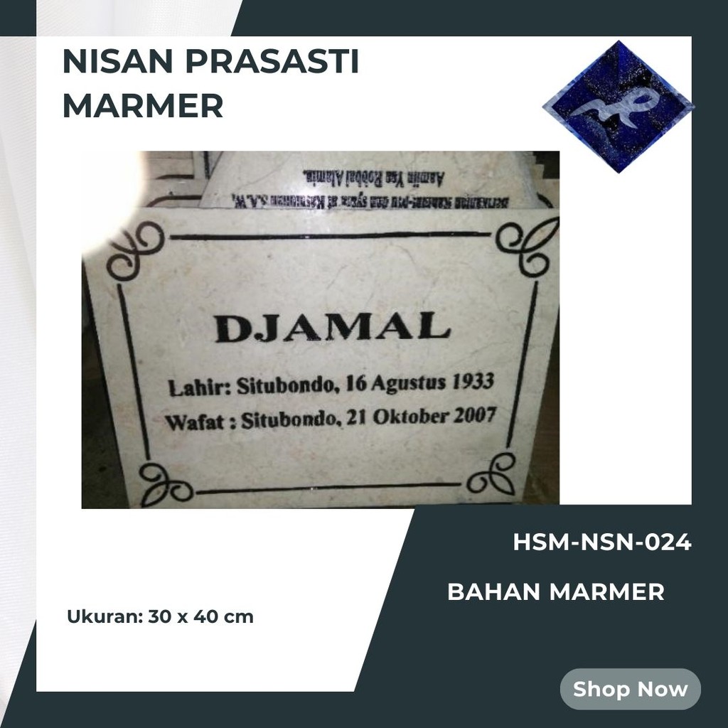 Nisan Prasasti Marmer