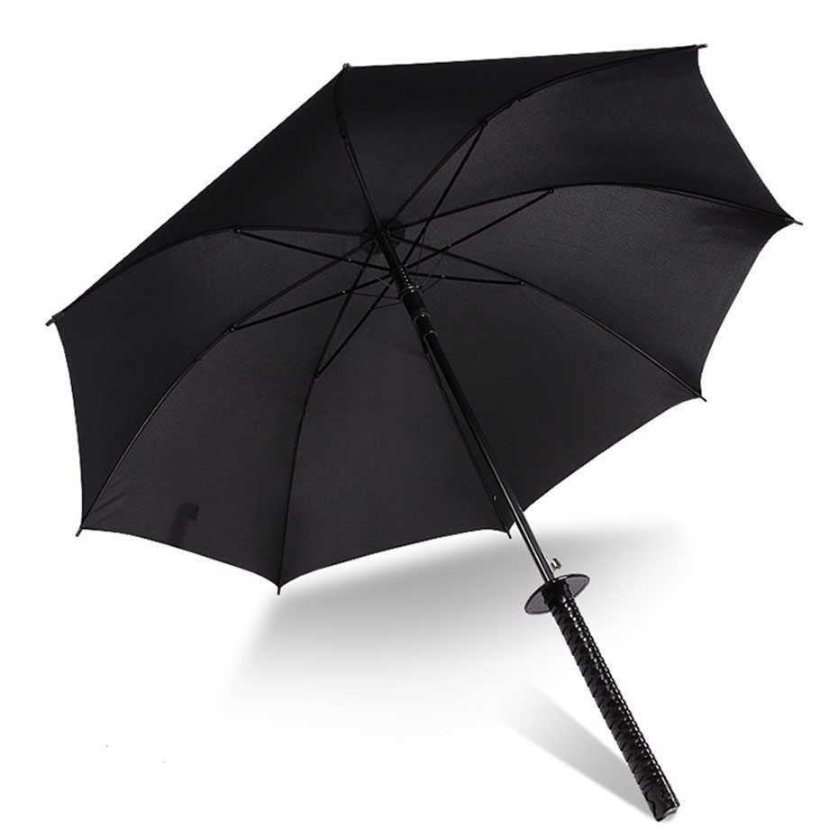 Payung Unik Model Pedang Samurai Jepang Semi Otomatis Windproof Anti UV / Japanese Creative Sword Sa