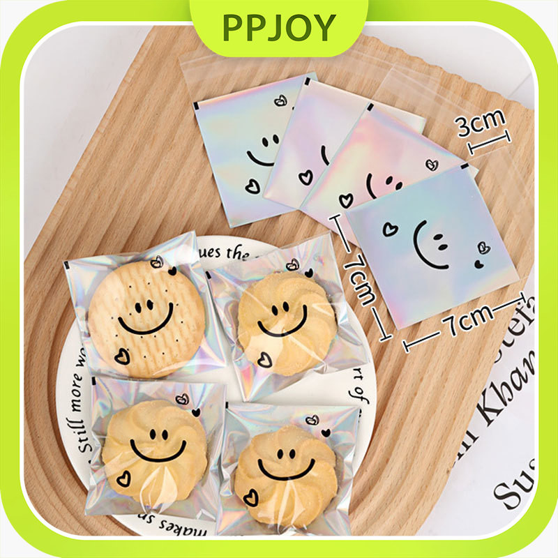 

100pcs PLASTIK OPP COOKIES CANDY KUE KERING UNIK LUCU 7x7