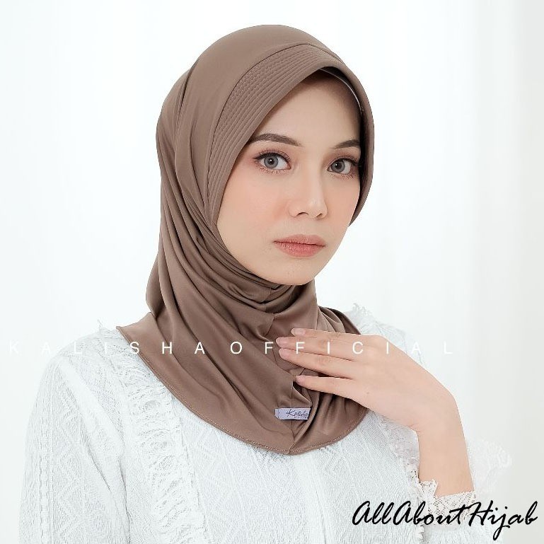 Kalisha - Adiba Hijab Sport Pendek Bergo Hamidah Kerudung Sporty Jersey Premium Hijab Instan Ukuran 