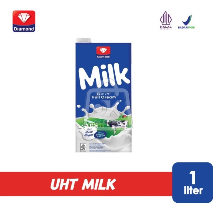 

PROMO!!! Susu Diamond UHT Full Cream / Susu Full Cream (1000 ml)