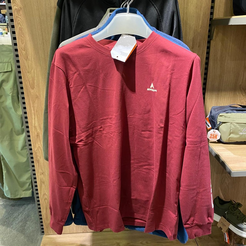 EIGER LUARRUANG - KAOS PANJANG PRIA INFLUENTIAL T-SHIRT - BLACK