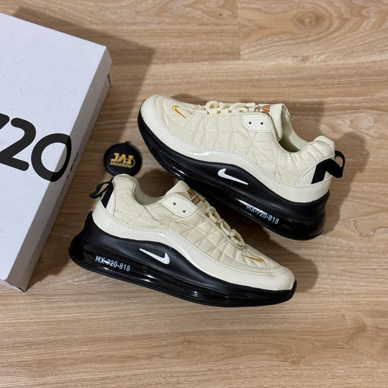 SEPATU SNEAKERS NIKE AIR MAX 720 818 CREAM BLACK PRIA