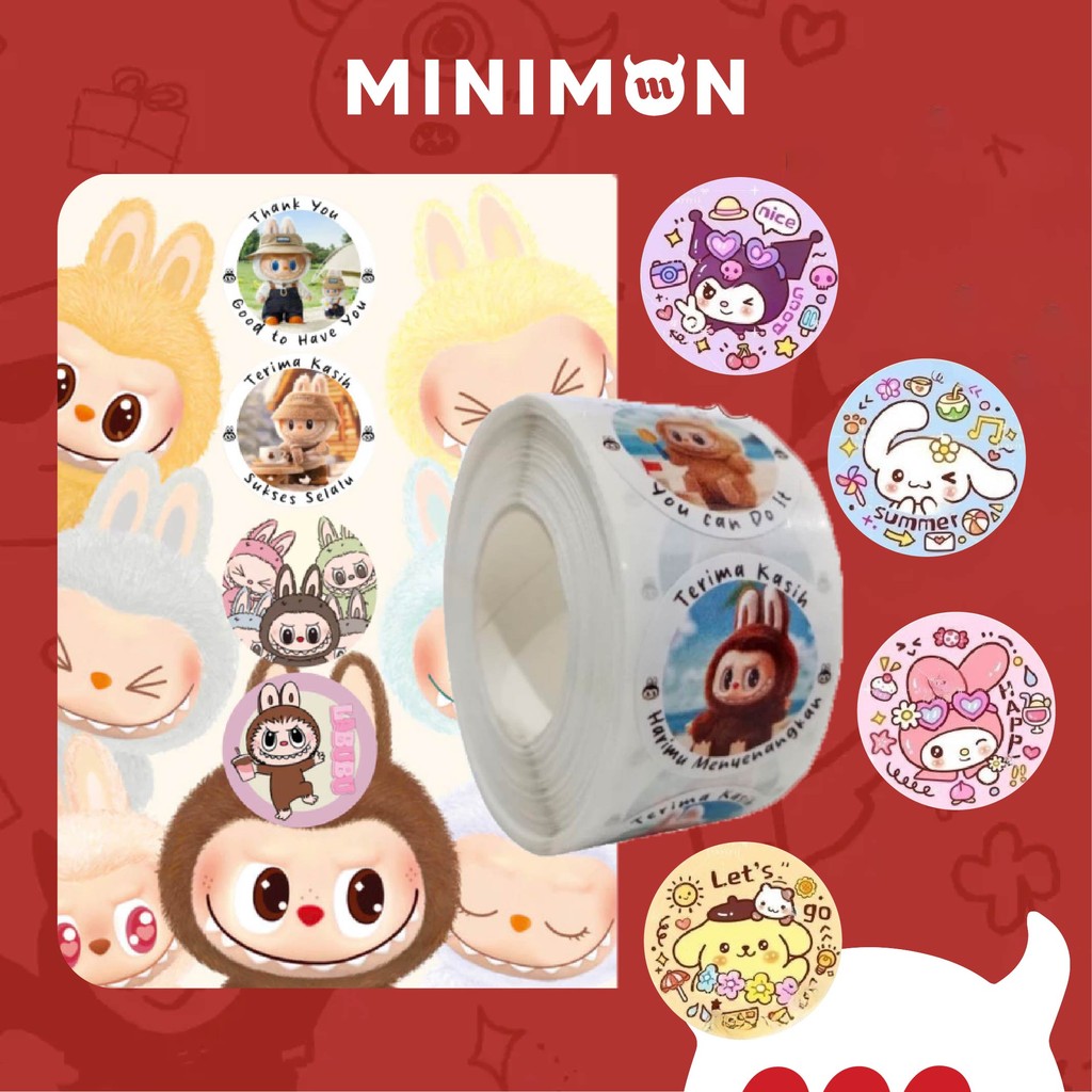 

[MINIMON] 1Rolls Sticker Labubu Sanrio Kuromi Cute Stiker Tape Cartoon DIY Scrapbook Journal SS001