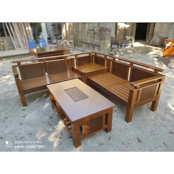 TERMURAH Kursi Tamu Sudut Salur/Kursi Ruang Tamu Kayu Jati minimalis (dikirim langsung dari Jepara)