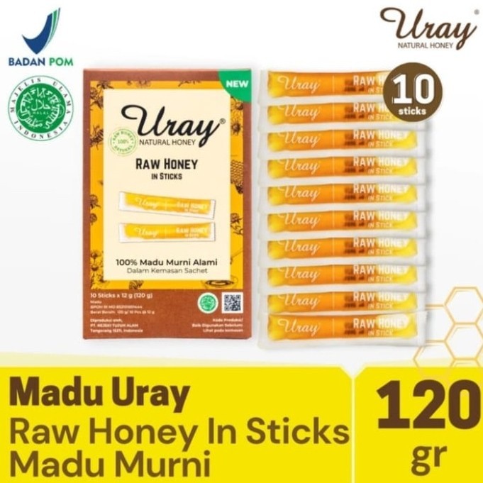 

MADU URAY RAW HONEY IN STICKS (box isi 10 sticks @12g)