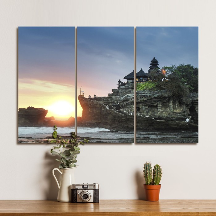 Hiasan Dinding Bali Pantai Pemandangan Desa Dekorasi Rumah Vintage