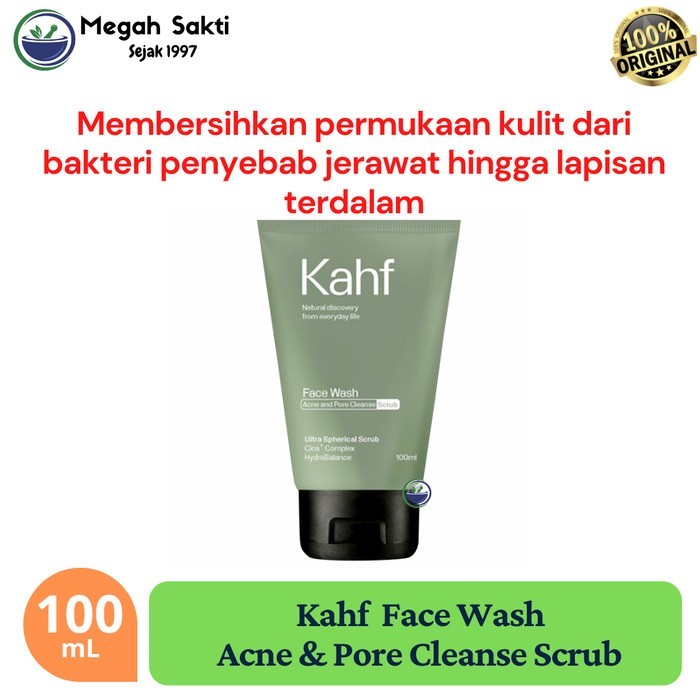 MGS - Kahf Acne & Pore Cleanse Scrub Face Wash 100 mL - Sabun Pembersih Wajah Pria