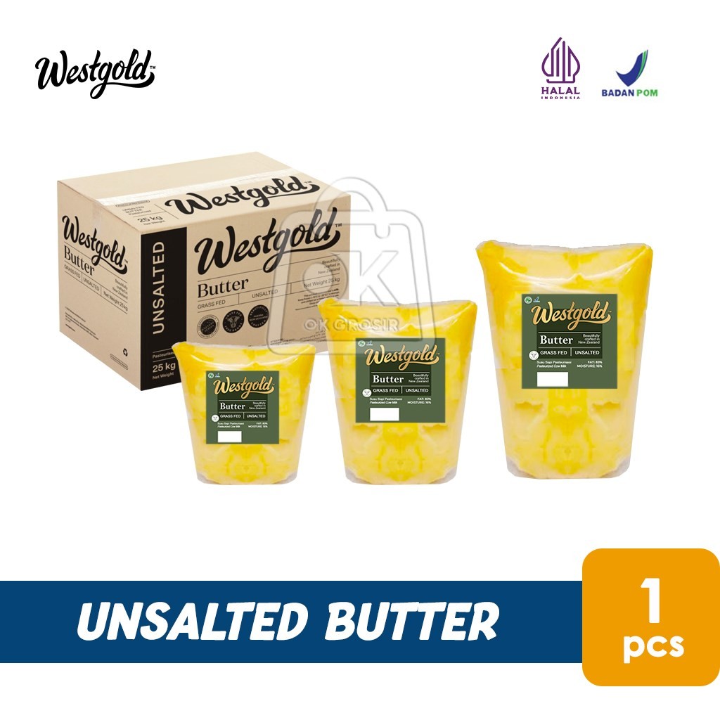 

Mentega Tawar Westgold Unsalted Butter Dairy Grass Fed (Repack) KHUSUS INSTANT