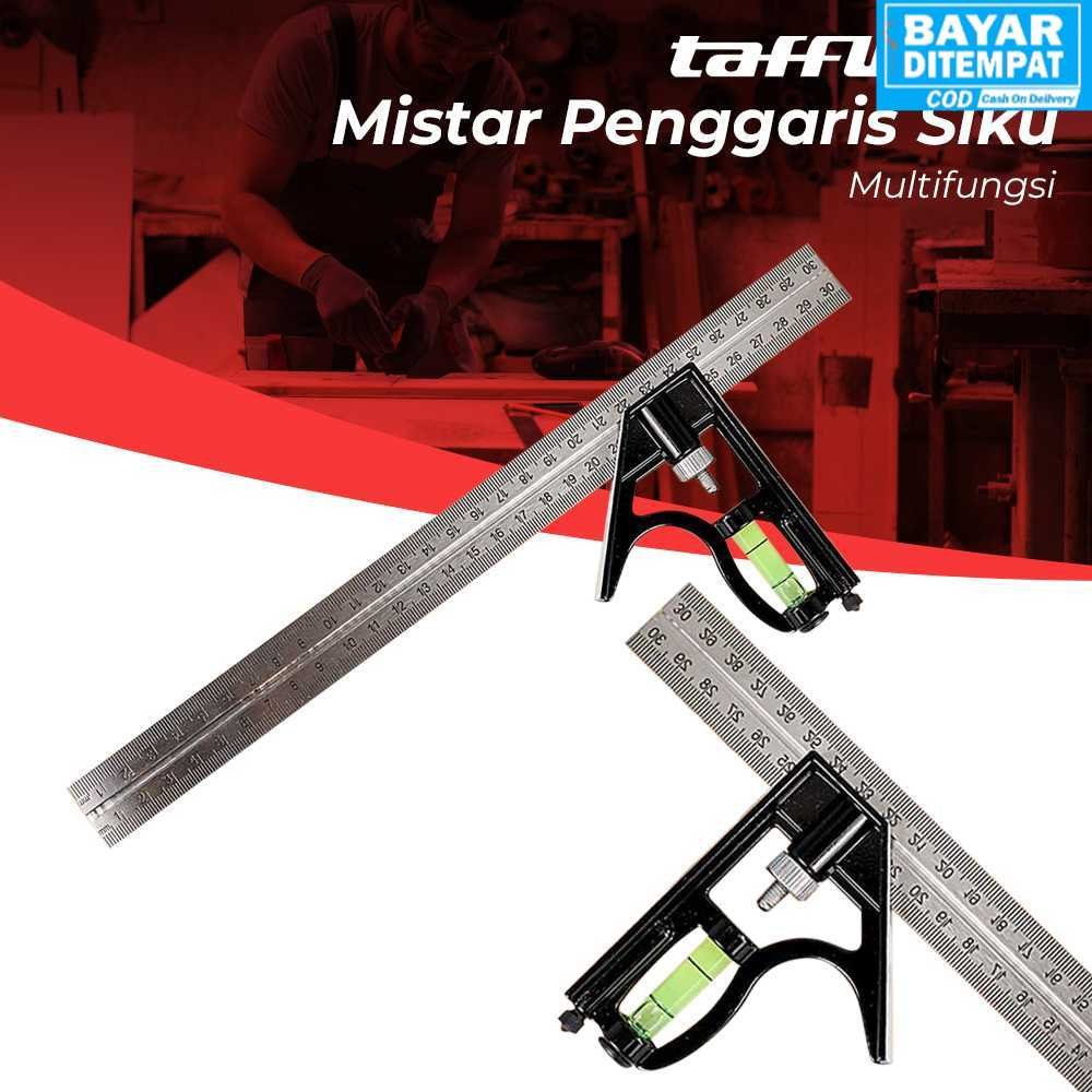 

( Store17 bisa COD ) Taffware Mistar Penggaris Siku Adjustable Angle Ruler Waterpass 305mm - ZEAST