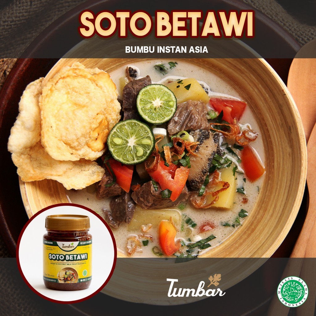 

BUMBU INSTAN SOTO BETAWI – INDONESIAN SEASONING ( TUMBAR ) 100% HALAL