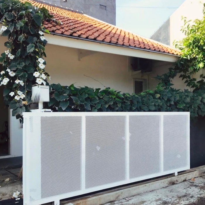 pagar minimalis perforated besi galvanis