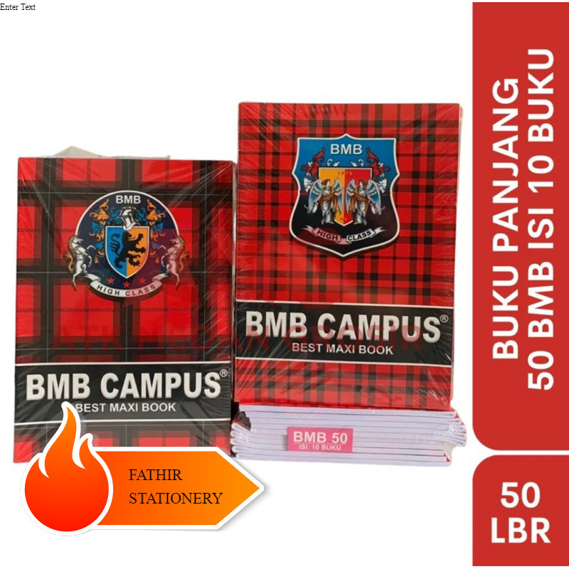 

BUKU TULIS CAMPUS BMB 50 LEMBAR - ISI 10 BUKU / PACK