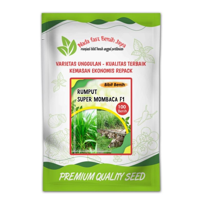 Benih Rumput mombaca super F1 - bibit pakan ternak Repack benih mombaca original /  bibit rumput pak