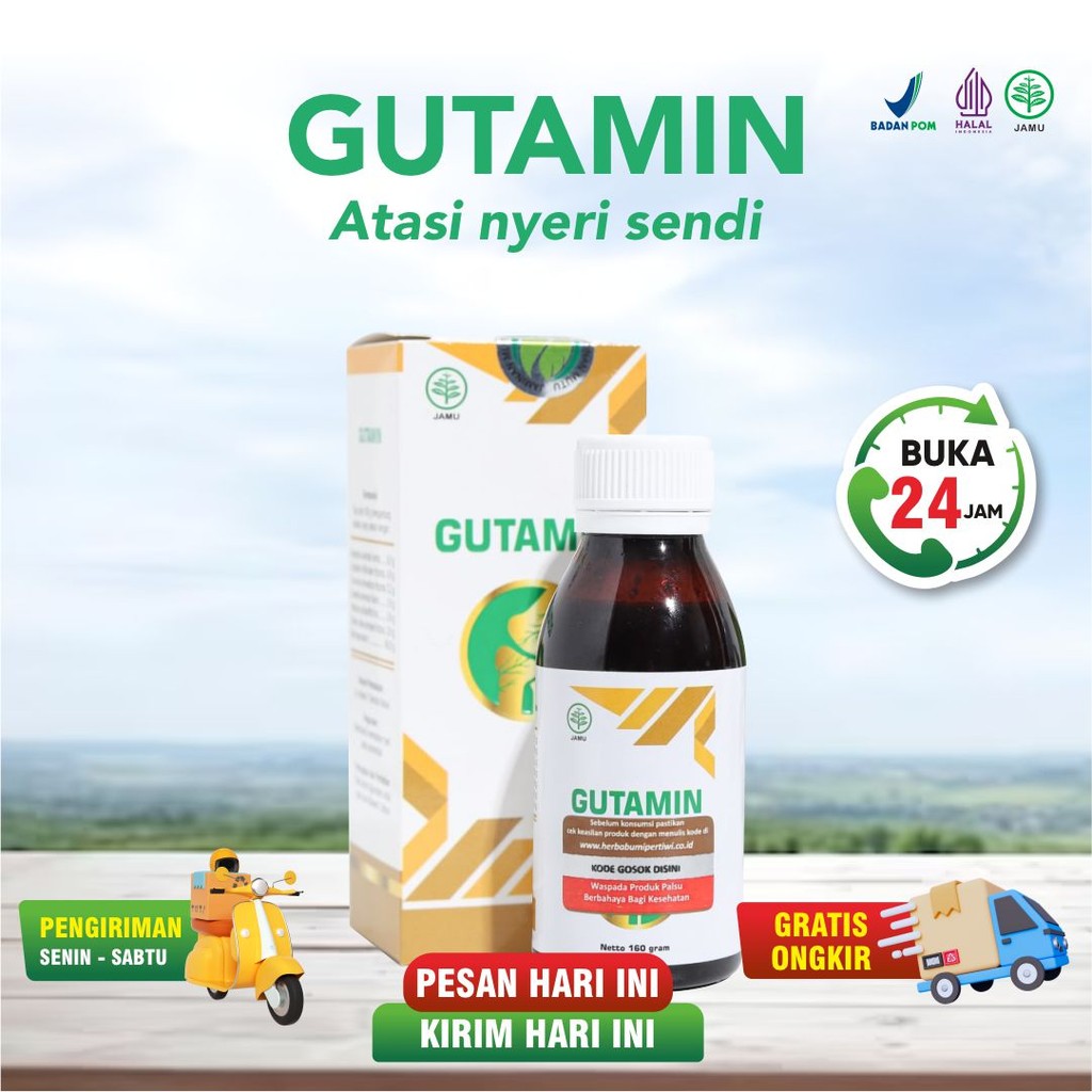 Madu Gutamin Herbal Ori Persendian Obat Asam Urat Kebas Kesemutan Nyeri Sendi