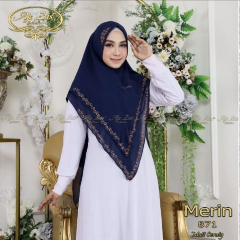 Aje zas // khimar payet merin // jilbab instan ceruty babydoll // kerudung syari payet