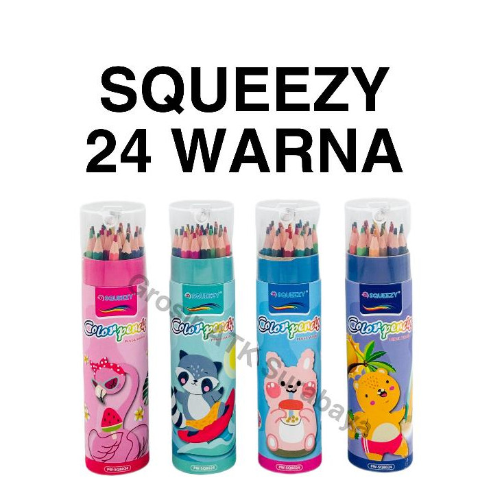 

Pensil Gambar Warna Tabung SQUEEZY 24 Warna Panjang PW-SQ8024 Lucu Cute Animal Bagus