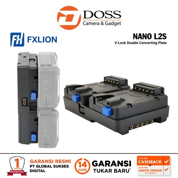 FXLion Nano L2S V-Lock Double Converting Plate Two Nano Batteries