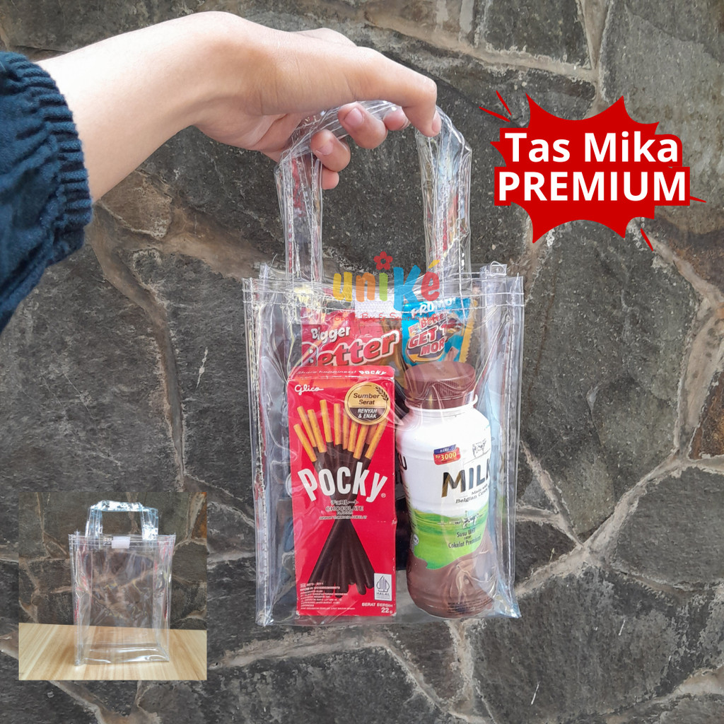 

Tas Mika Polos Premium 15x6x20 / Goodie Bag Bingkisan Snack Ulang Tahun Anak Souvenir Wedding