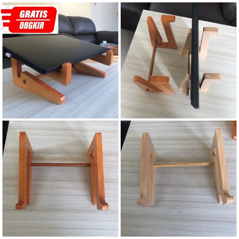 Meja Laptop Tempat Laptop Stand Laptop Kayu Tinggi