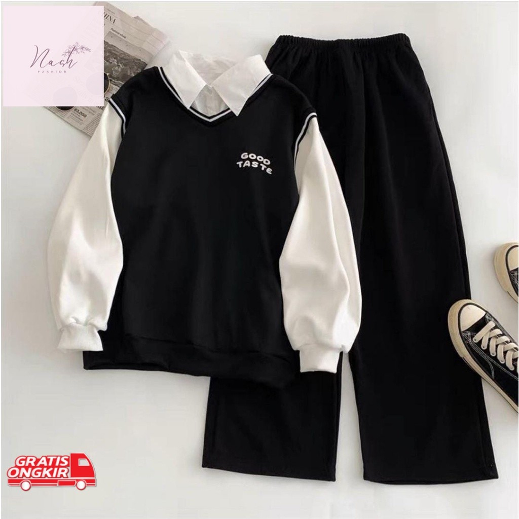 Baju Korea / GOOD TASTE SET SPORTY SETELAN CELAN KULOT ZZANI.ID