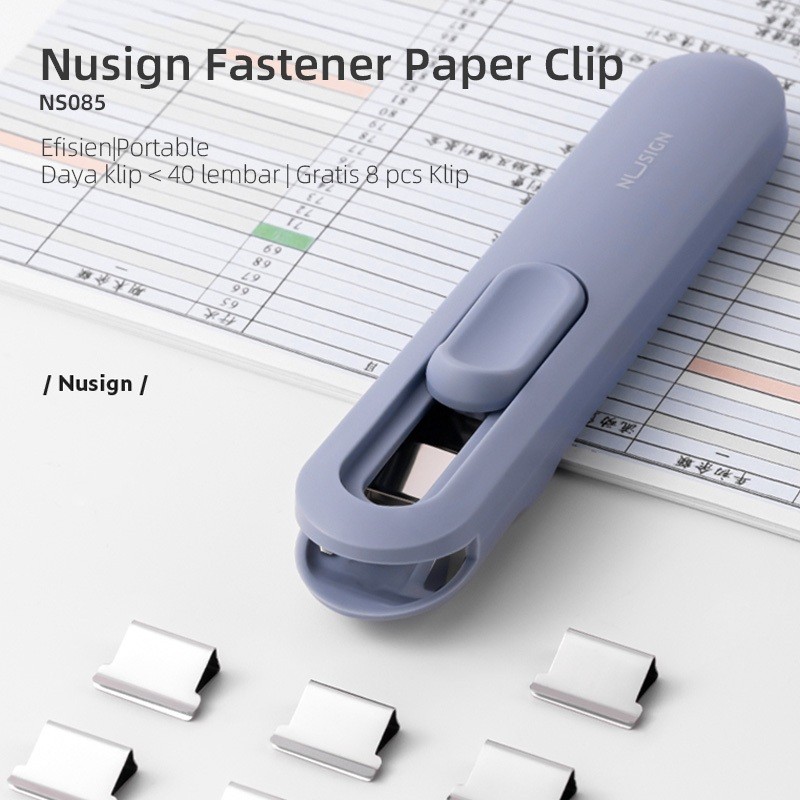 

Nusign Fastener / Binder Clip / Penjepit Kertas Otomatis NS085 - Biru