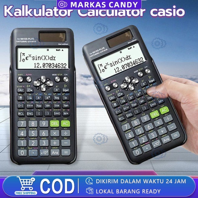 

Casio FX-82MS Kalkulator Calculator Casio FX-991ES PLUS Portable Scientific Calculators Accounting LED Electric Counter Students School Office