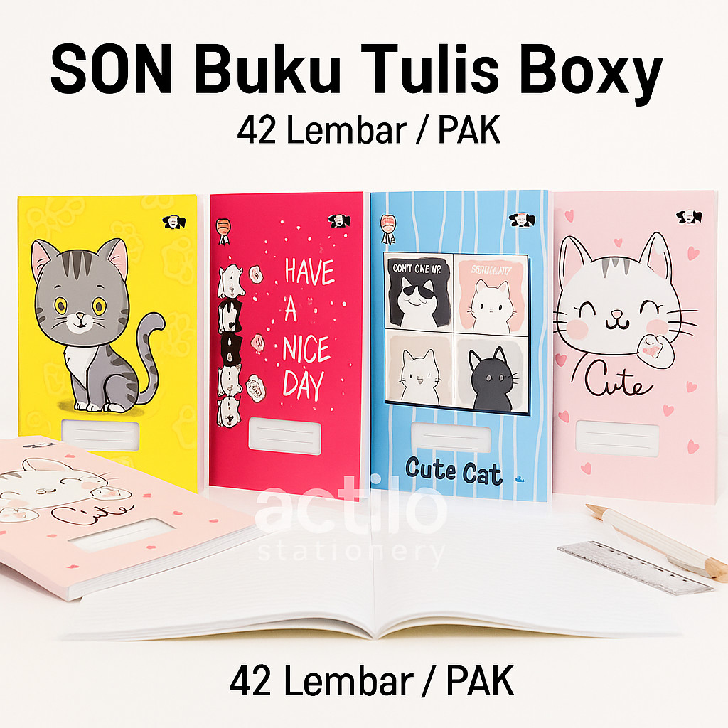 

Buku Tulis Boxy SON All Series 42 Lembar (1 PACK) - SON Buku Tulis 42 Lembar Ukuran Boxy