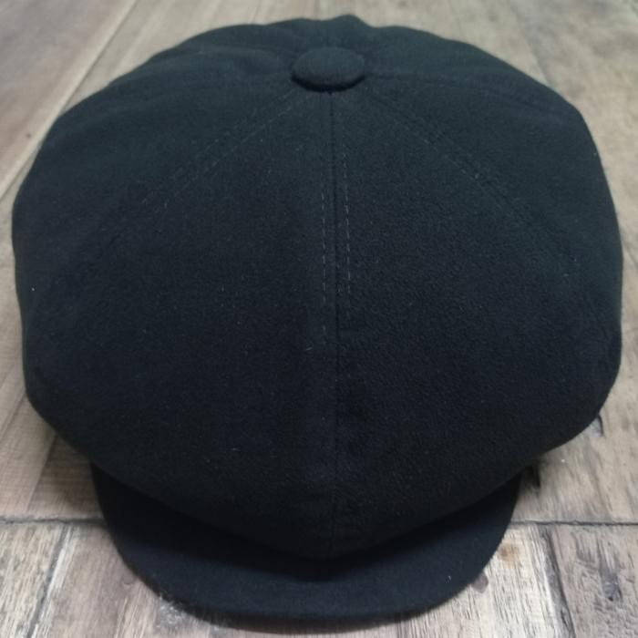 Topi Vintage Hat Classic Topi Newsboy Cap Pria Gatsby / Topi Pet Pria - Hitam, S