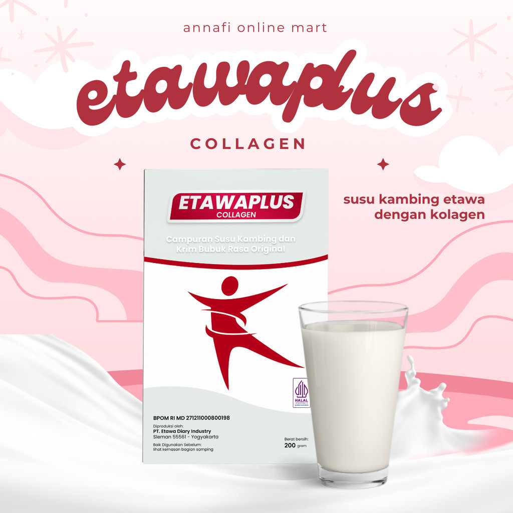

Etawaplus Collagen Susu Kambing Etawa dan Kolagen Ikan Untuk Tulang sendi dan Mencegah Penuaan Dini