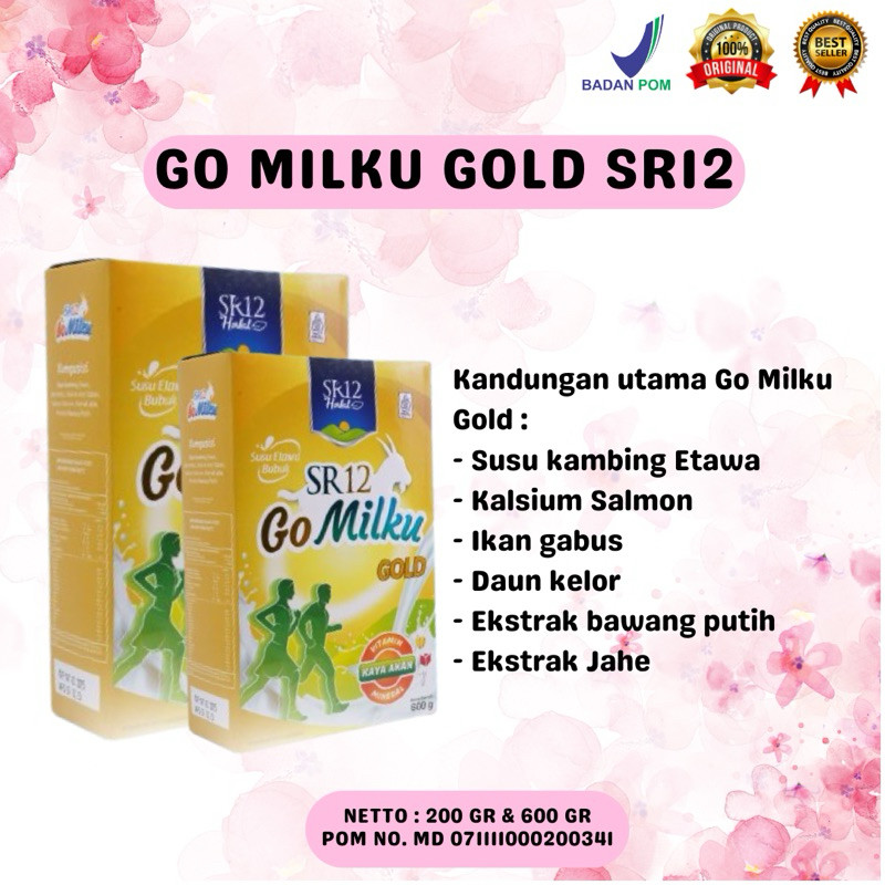 

(NEW PROMO) Susu Gomilku Gold SR12/ Gomilku Sr12/Meningkatkan Kesehatan badan, Korestrol,Tulang atau sendi BY DISTRIBUTOR RESMI