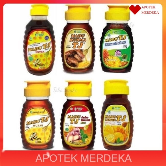 

Madu TJ 250 g / MADU TJ MURNI / MADU TJ JAHE MERAH MINT / MADU KURMA TJ / MATU TJ EXTRA / MADU TJ 250G