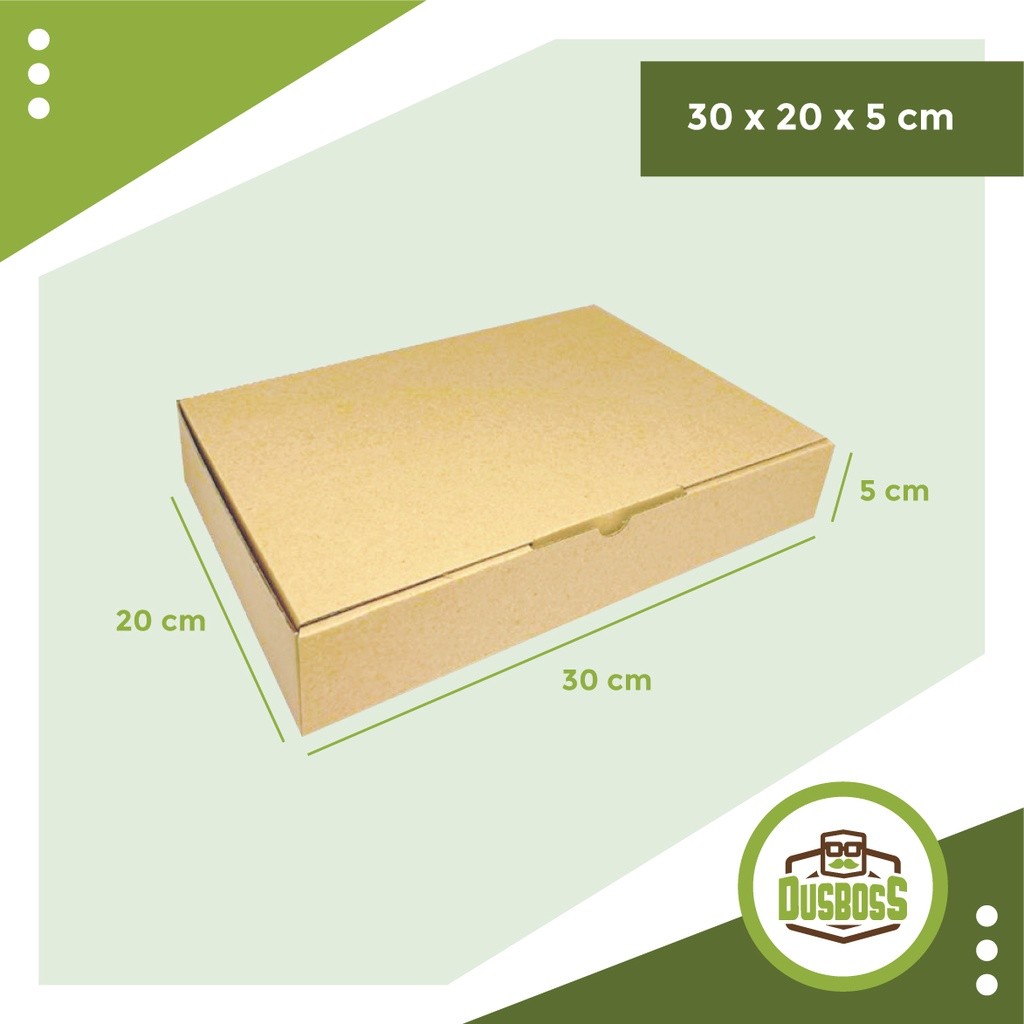 

Kardus karton uk. 30 x 20 x 5 cm -- Die Cut dan easy usage -- kotak pakaian