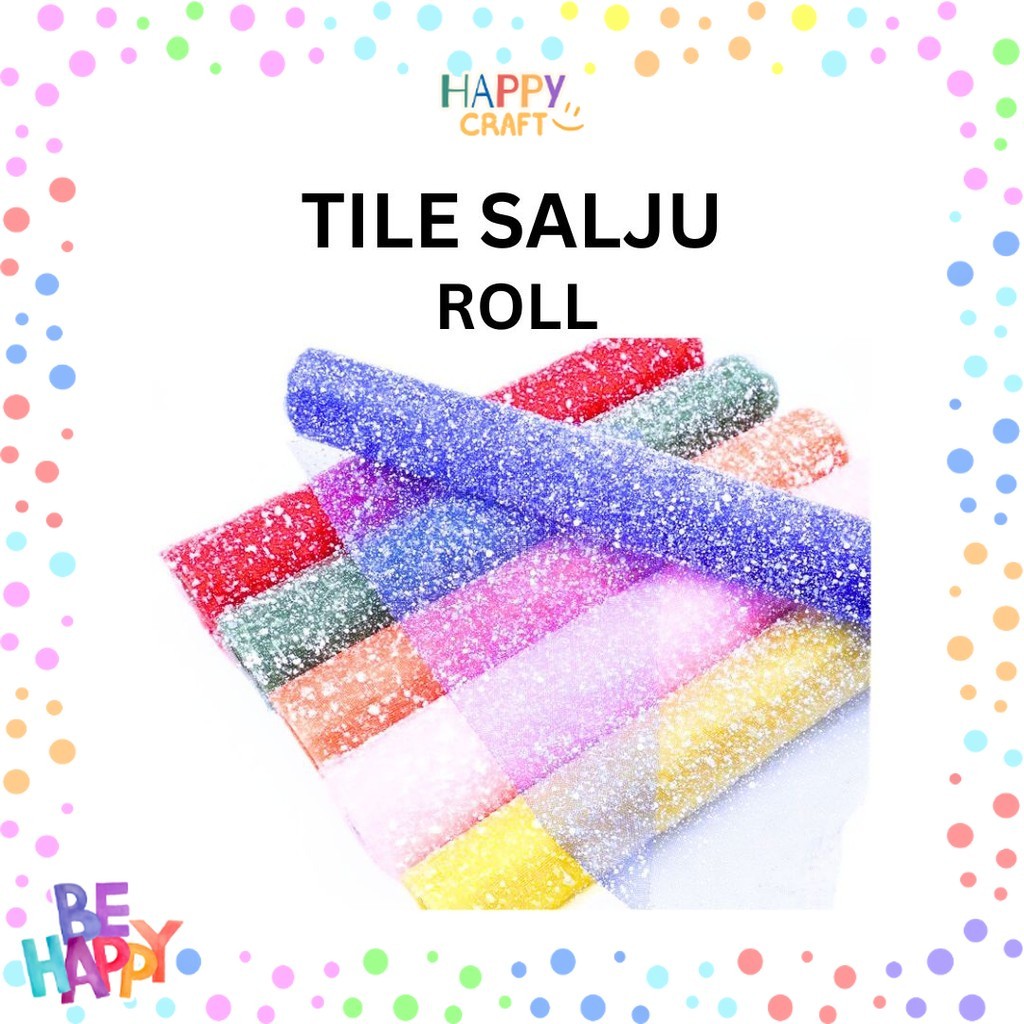 

Kain TILE SALJU / Snow Mesh Tile per roll BUKET BUNGA FLOWER WRAPPING / Snow Flake Poly Mesh