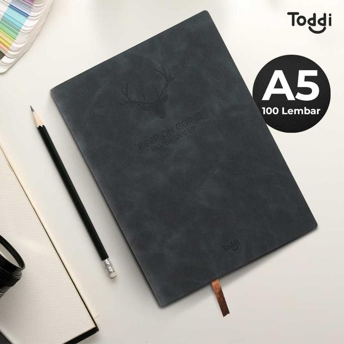 

READY Toddi Buku Catatan Harian Notebook Diary Cover Kulit 180 Lembar A5 - CW-5025 - Hitam, A6 SIAP KIRIM