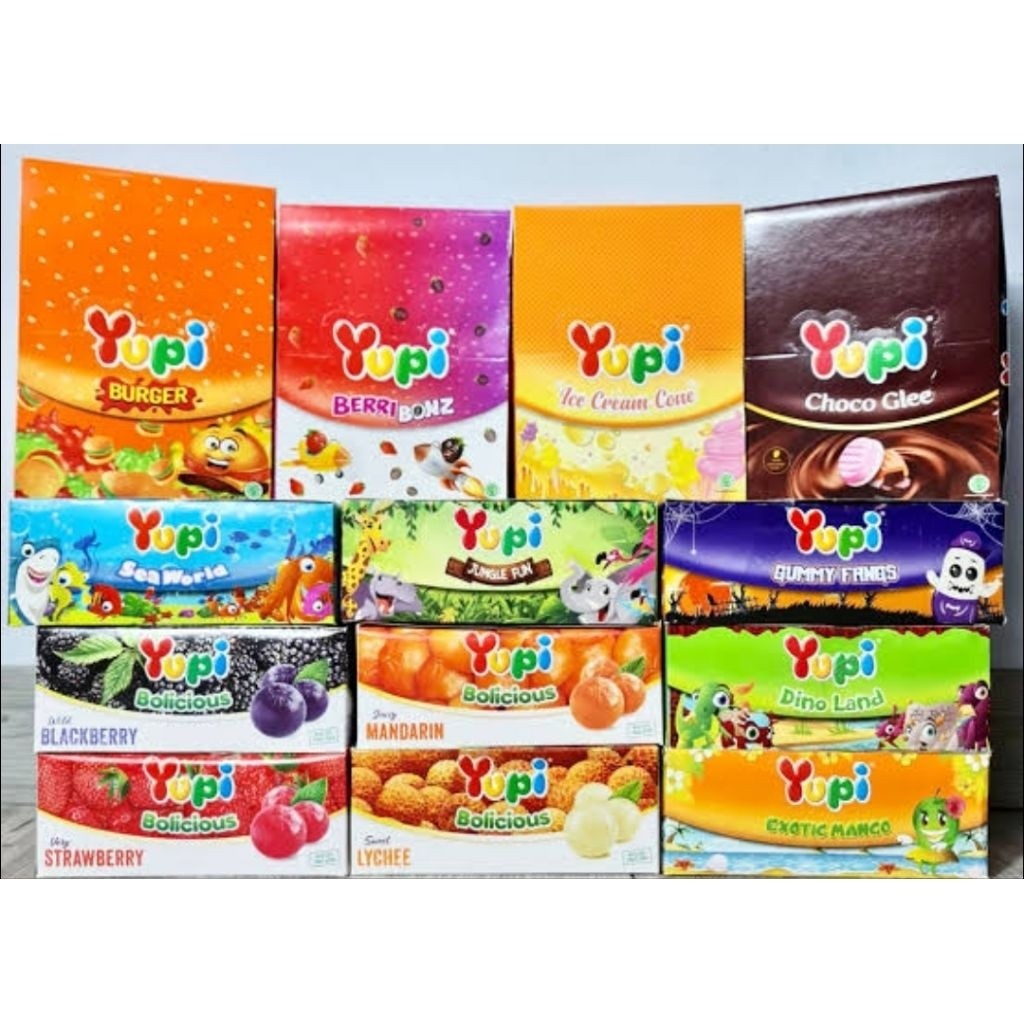 

Yupi Jelly Permen Lunak All Varian Jeli Per Box / 1 box isi 24 pcs (1 Box)