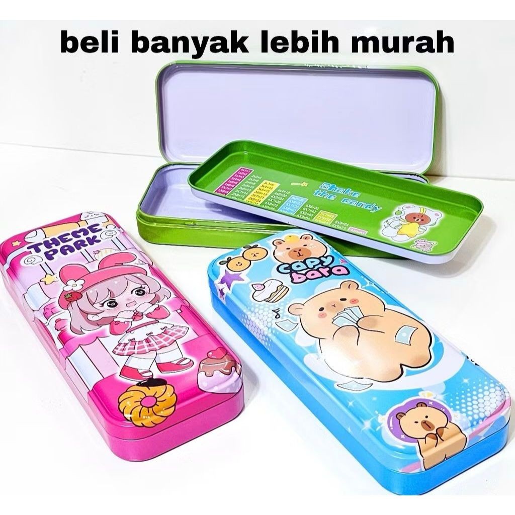 

Kotak Pensil Kaleng 2 Tingkat / Perlengkapan Sekolah / ATK