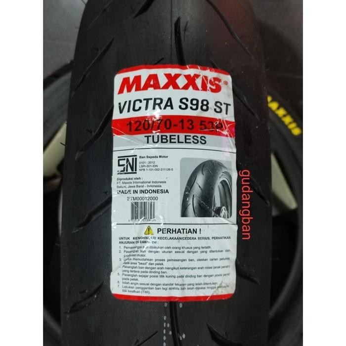 Ban Maxxis Victra 120 / 70 - 13 depan nmax Dual compound - Spesifikasi