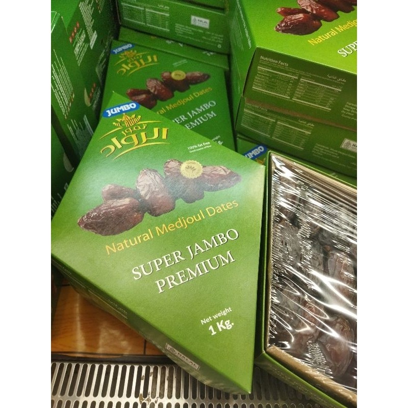 

Kurma medjoul jumbo rowad bentuk layang layang | kurma palestina berat 1kg