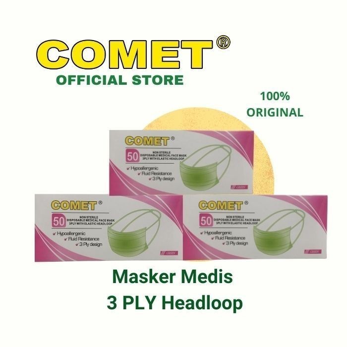 MASKER HEADLOOP COMET 3PLY HIJAB