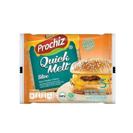 

PROCHIZ QUICK MELT CHEDDAR ISI 5 SLICE (KEJU LELEH)